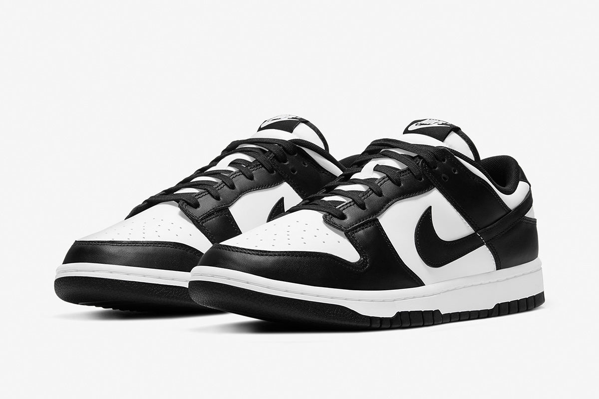 Two-Tone Black/White Low-Top Court Sneaker
